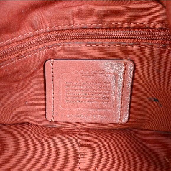 Coach Light Pink Genuine Leather Shoulder Bag Tote Handbag Purse - Picture 9 of 10